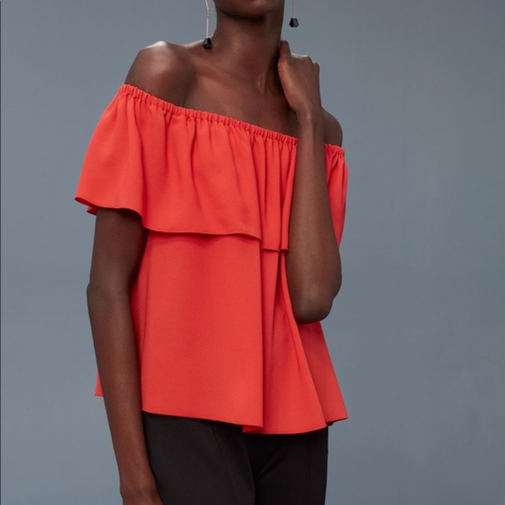 ARITZIA Wilfred Promener Blouse in Red